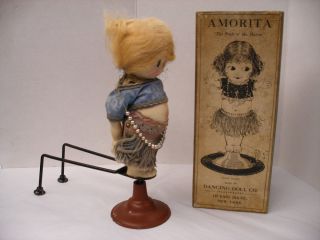   Victrola Gramophone Gizmos Amorita Dancing Doll Box RARE