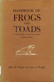   of Frogs and Toads 3rd Ed by Wright Wright HB 1970 Amphibians