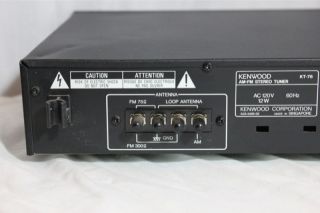 item kenwood stereo synthesizer am fm tuner kt 76 measures approx 17 w 