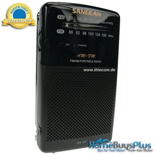 Sangean SR 35 Am FM Pocket Analog Radio