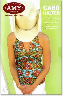 Amy Butler Cabo Halter Shirt Blouse Sewing Pattern New