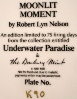 Danbury Mint Underwater Paradise Set of 7 Plates