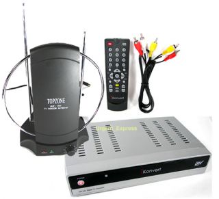 Digital Converter Box Amplified Indoor TV Antenna