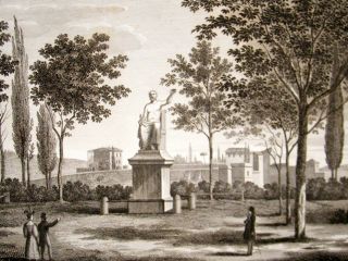   Balzar 1822 Folio Copper Plate. Statue of Asclepius, Rome, Italy