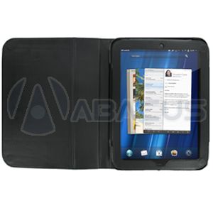 Black Leather Folio Case Cover for HP Touchpad Tablet