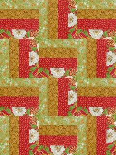 Andover Metallic Rail Fence Patchwork Quilt Kit Pre Cut 24x32 inch 