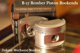 Bookends Made from Two Halves of An Authentic B 17 DC 3 Engine Piston 