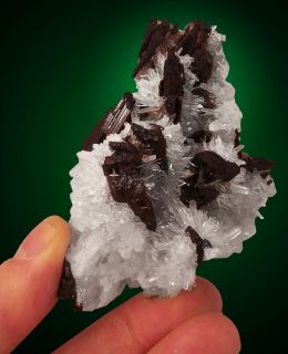 Shinysilver Red Hubnerite Needle Quartz Crystals Peru