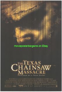 TEXAS CHAINSAW MASSACRE MOVIE POSTER 27x40 ORIGINAL DS 2003 HORROR