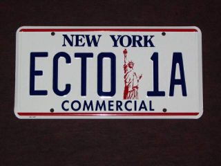 Ghostbusters Ecto 1A Metal Stamped License Plate