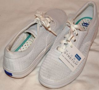 Keds Andie White Mesh Microstretch Laceup Sneakers New