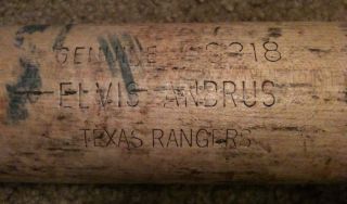 2010 Elvis Andrus Game Used LVS Uncracked Rangers Bat