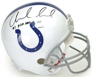 Andrew Luck Signed Colts Inscribed  1 Pick 2012 Helmet Panini Le 50 