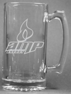 Personalized Mountain Dew Amp Energy Drink Etched Engraved Glass Beer 