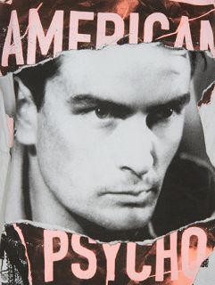 RAW POWER American Psycho Charlie Sheen Screen Printed T Shirt