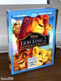 The Lion King II: Simbas Pride (Blu ray/DVD, 2012, 2 Disc Combo Pack 