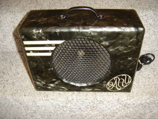 Vintage OAHU Guitar Tube Amp Amplifier Original Finish Black Mother of 