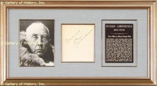 Roald Amundsen Autograph Sentiment Signed