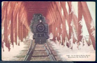 Southern Pacific Railroad Train Snow Shed Sierra Nevada
