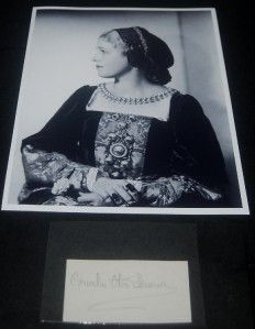 Author Actress Cornelia Otis Skinner Signed Page and Great Print D 