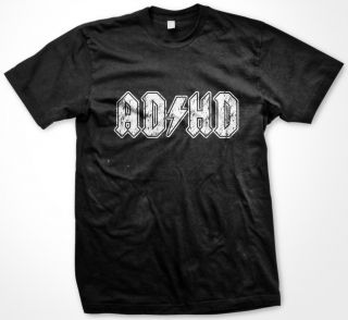 Ad HD AC DC Band Attention Deficit Angus Mens T Shirt