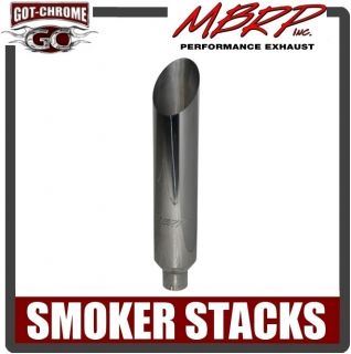   MBRP Smokers Stack 1 PC 8 Angle Cut 36 Polished T304 5 Inlet