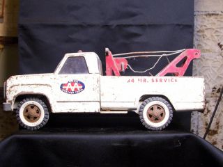 Vintage Tonka Toy AA Wrecker Tow Truck 24 Hour Service