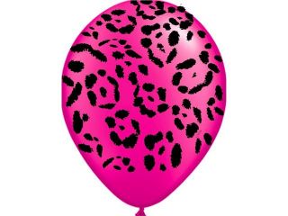 25 x Safari Animal Print  Pearl Magenta Pink Leopard Latex 11 