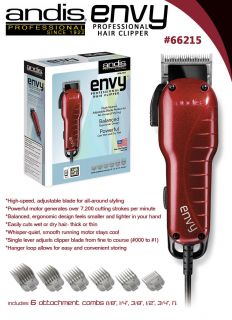 Andis Envy Clipper features a high speed, adjustable blade for an all 