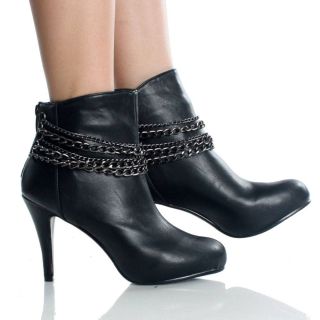 Chain Bootie Platform High Heel Women Ankle Boot Size 8