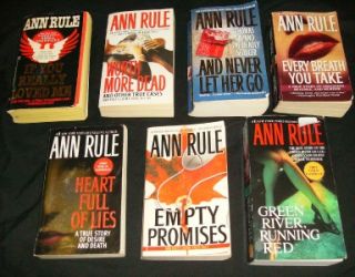 All Ann Rule True Crime Book Lot Mystery Murder Rage Promises Dead 