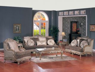 3pc traditional classic fabric sofa set mh ann s1