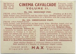 ANN RUTHERFORD + HEATHER ANGEL 1940 Max Cinema Cavalcade Tobacco Card 