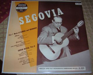 Andres Segovia Guitar Recital Decca 1949 DL 8022 LP