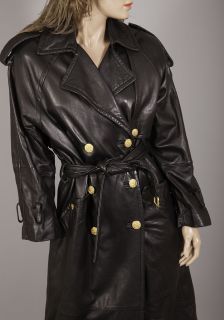RARE NWOT Andrew Marc Lambskin Leather Dress Trench Coat $2,000