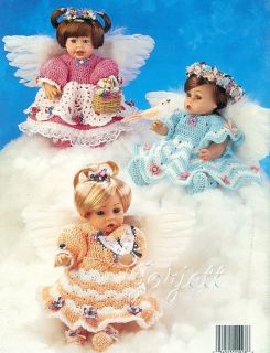 Little Darlin Angels 13 Doll Crochet Patterns RARE New