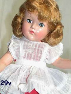 Effanbee Composition Anne Shirley Doll Jointed Nice Size of 15  1935 