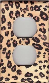 Leopard Print Single Outlet Switch Plate Cover