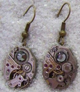 Pick Color Steampunk Vintage Watch Industrial Earring Published 