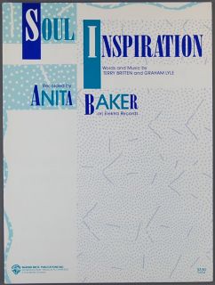 SOUL INSPIRATION Britten & Lyle ANITA BAKER Sheet Music PIANO VOCAL 