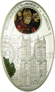 GOTHIC CATHEDRALS WESTMINSTER ABBEY London Silver Coin 1$ Niue Island 