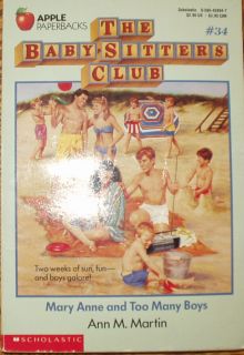 34 Babysitters Club Mary Anne and Too Many Boys by Ann M. Martin