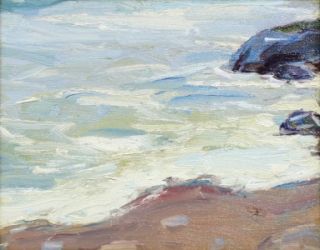   Pleine Air Impressionist Lake Erie Seascape Oil Painting