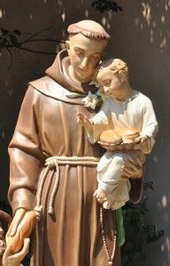 RARE Antique Gothic St Anthony The Begger Statue
