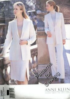 PATTERN Vogue Woman Anne Klein 2002 Plus Size 20 24 Jacket OOP