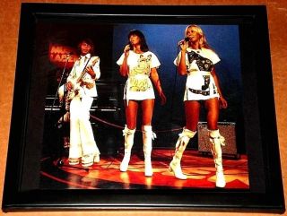 ABBA 70s Live Agnetha Annifrid Framed Portrait Tribute