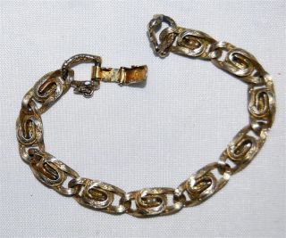 Vintage Goldette Twisted Gold Thick Links Bracelet