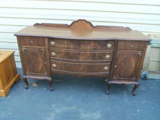 50574 Antique Walnut Large French Buffet Sideboard Server