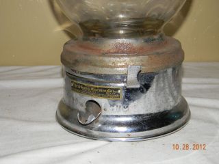 Vintage ford gumball machine for parts or restoration glass globe 