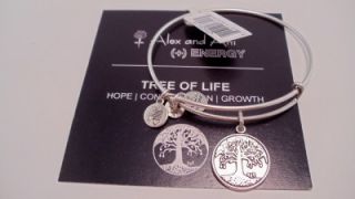 New Alex and Ani Tree of Life Charm Bracelet Hope Conservation Growth 